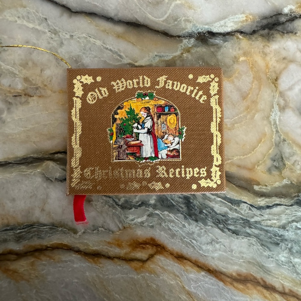 Old World Favorite Christmas Recipes Book Ornament